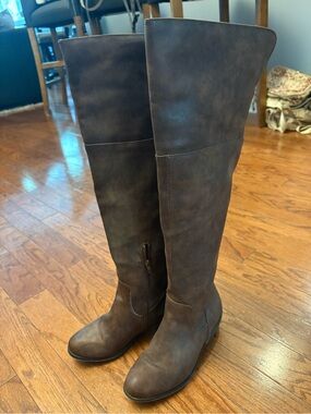 Rampage Brown Tall Riding Boots Knee High Size 7M